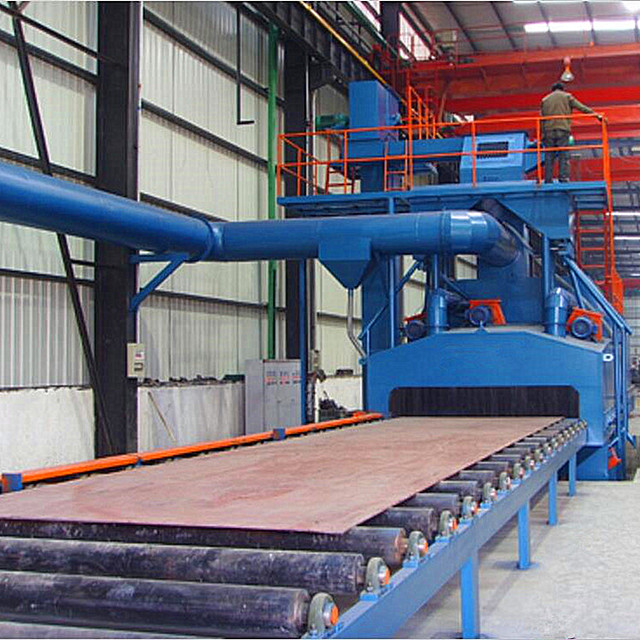 Steel Structure Rust Removal H Beam Shot Blasting Machine 